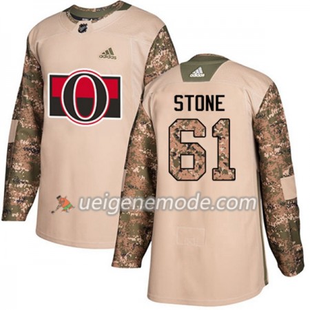 Herren Eishockey Ottawa Senators Trikot Mark Stone 61 Adidas 2017-2018 Camo Veterans Day Practice Authentic